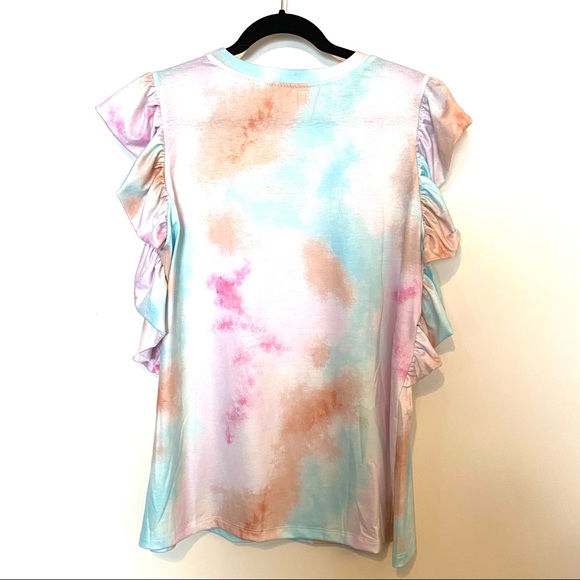 Ruffle Sleeve Top - NWOT - L - Picture 7 of 13